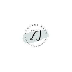 ZJ Beauty vector initial logo