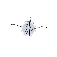 Obraz premium ZK signature logo template vector