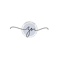 Obraz premium ZO signature logo template vector