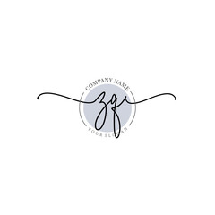 ZP signature logo template vector