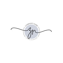 Obraz premium ZR signature logo template vector