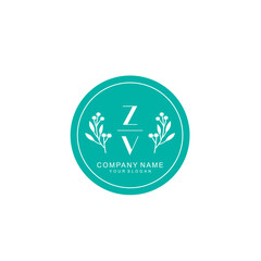 ZV Beauty vector initial logo