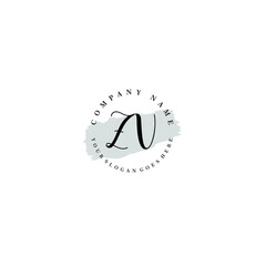 ZV Beauty vector initial logo