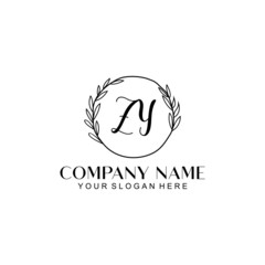 ZY Beauty vector initial logo
