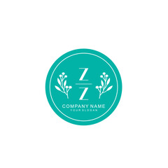 ZZ Beauty vector initial logo