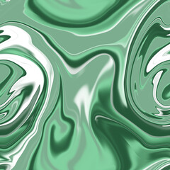 Seamless pattern. Abstract green wood background. The texture of the flowing liquid. Fresh paint effect. Imitation of marble and stone. Modern futuristic backdrop. For textiles and wallpapers.	