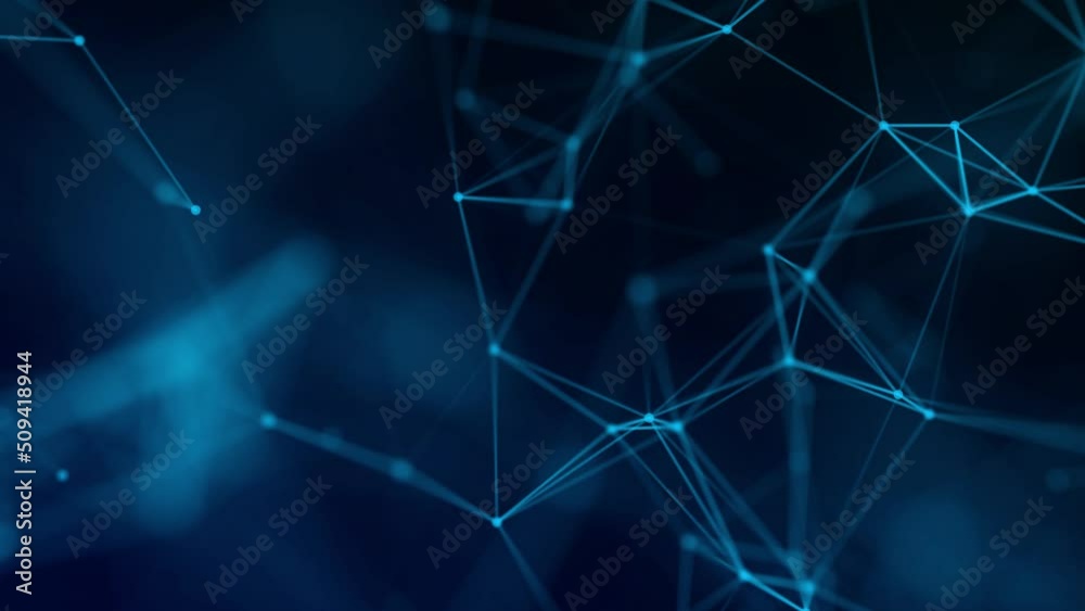 Poster network connection structure. big data. connecting points and lines. abstract technology background.