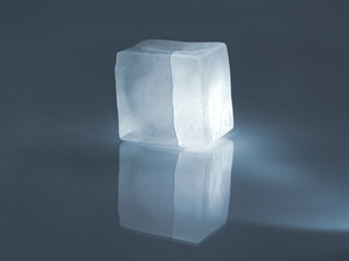 ice cube on black