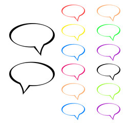 Speech bubbles flat jpg icons set. Chat bubbles flat jpeg icons set Chat icon. One of set web icons Chat icon. Voice speech bubble image icon. Messages icon.Communicate symbol. Dialogue of people

