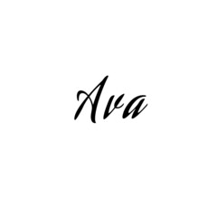 The female name is Ava. Background with the inscription - Sofia. A postcard for Ava. Congratulations for Ava.