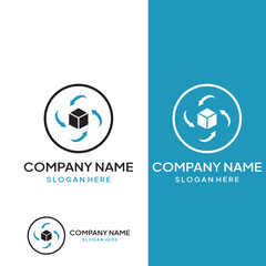 Logistics company vector logo, arrow icon logo, fast digital delivery logo. Using simple and easy logo vector editing.