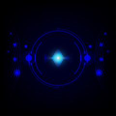 digital sound wave background, abstract networking technology