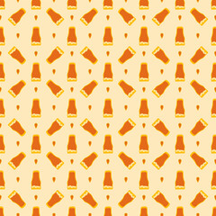Beer glass seamless pattern, great design for any purposes. Doodle style. Hand drawn image. Color repeat template. Party drinks concept. Freehand drawing. Cartoon sketch graphic draft
