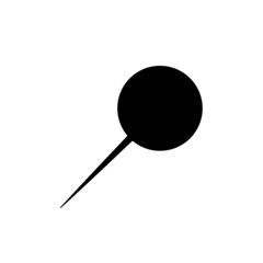Simple geoposition pushpins or drawing pin icon in black on white background. Trendy flat isolated symbol sign for: illustration, logo, mobile, app, design, web, dev, ui, ux, gui. Vector EPS 10