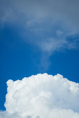 Clouds in the blue sky as a natural background.