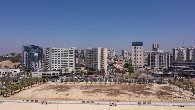 Ashdod beach and hotels aerial view, Israel
Drone view from , Israel, Ashdod,June,07,2022
