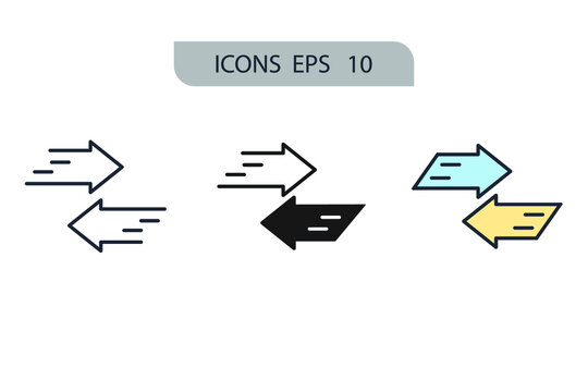 Compare icons  symbol vector elements for infographic web