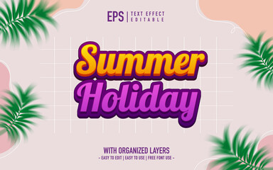 aesthetic summer vacation text effect