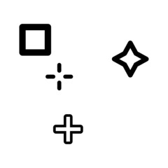 Obraz premium black memphis element 