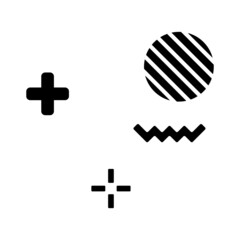 Obraz premium black memphis element 