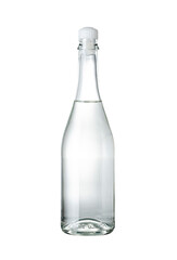 Water Glass Bottle isolated on white background Suitable for Mockup creative graphic design, clipping path.