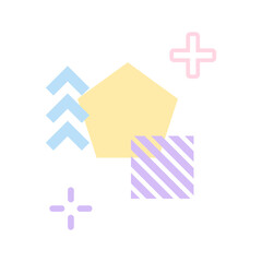 Fototapeta premium memphis shape element 