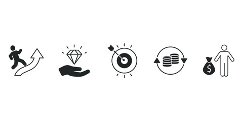 lean thinking icons  symbol vector elements for infographic web