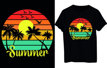 Summer Day T-Shirt Design. 
