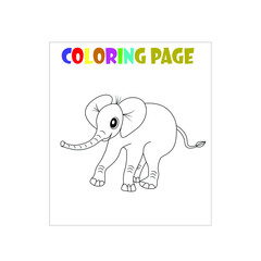 Elephant coloring page 