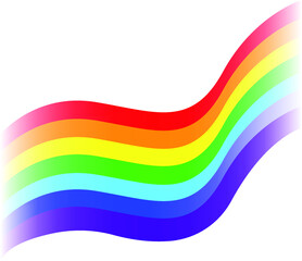 Rainbow wave, pride. rainbow ribbon