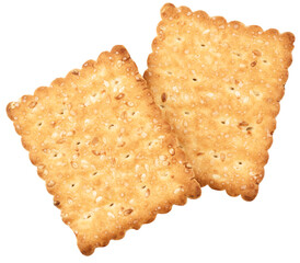 Crispy cracker according to recipes. Sweet cookies on a bun background
