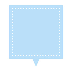 pastel square speech balloon
