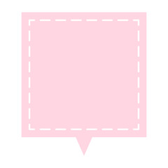 pastel square speech balloon
