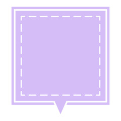 pastel square speech balloon
