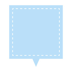 pastel square speech balloon

