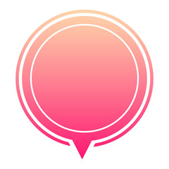 gradient circle speech balloon
