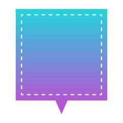 Fototapeta premium gradient square speech balloon 