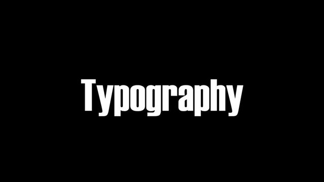 Typography in different style fonts change on screen animation