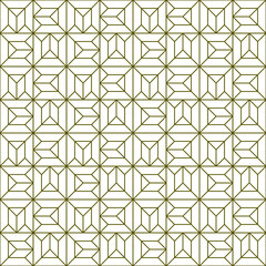 Seamless geometric ornament . Brown color  lines .