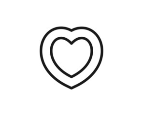 Heart line icon. Vector symbol in trendy flat style on white background. Love sing for design.