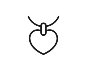 Fototapeta premium Black line icon on white background