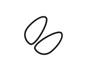 Black line icon on white background