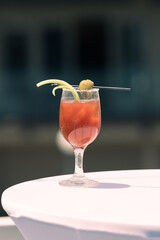 cocktail with lemon