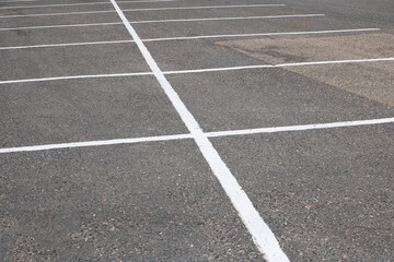 Empty parking lot markings, background or texture