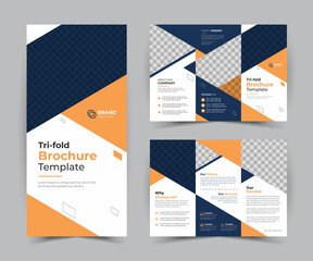 Business trifold brochure Creative and
Professional brochure flyer poster cover annual report vector design. Simple and minimalist promotion layout template