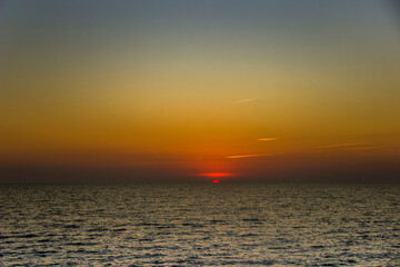 sunrise over the sea, Azov sea, Ukraine