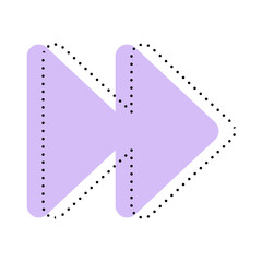 dotted pastel arrow
