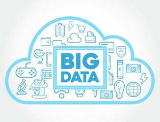 Cloud shaped banner for Big Data.