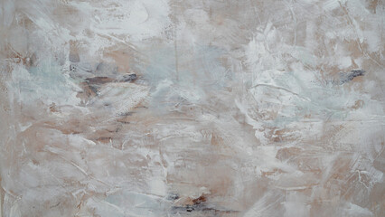 Nonfigurative art. Closeup view of a modern painting with beautiful brush texture and color palette.