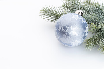 Christmas decoration on white background.